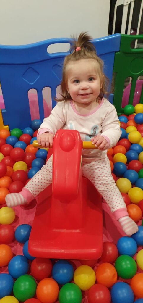 Chloe on pony rocker